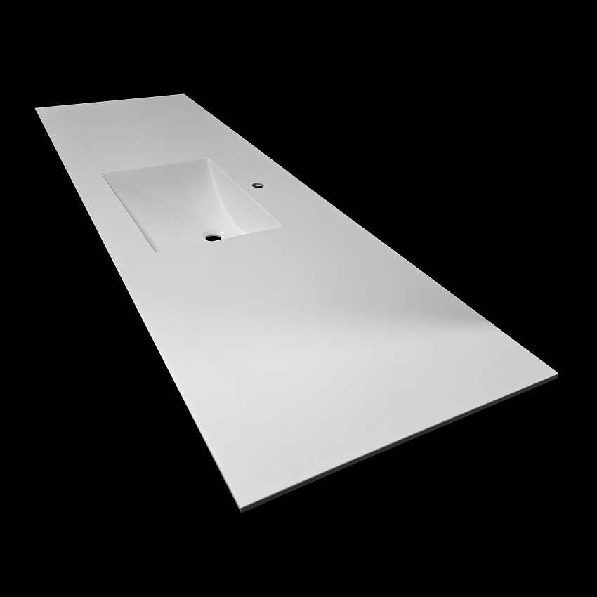 Blat łazienkowy 190x60x1.2cm z umywalką z zaoblonym dnem.