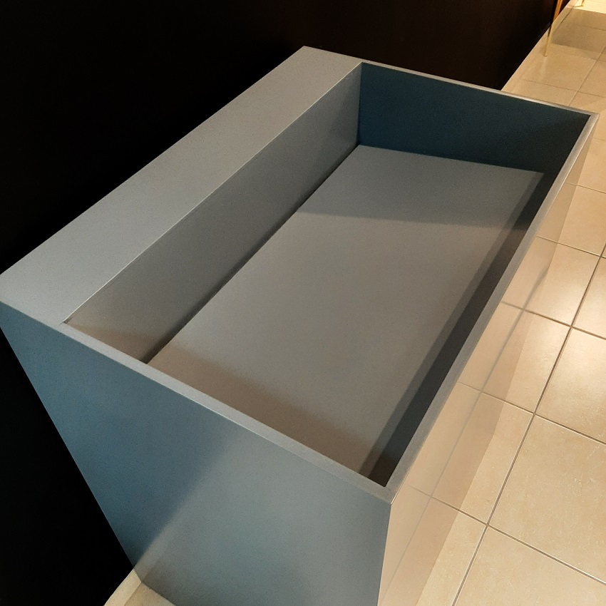 Umywalka wolnostojąca, kolor Hi-Macs S103 Concete Grey