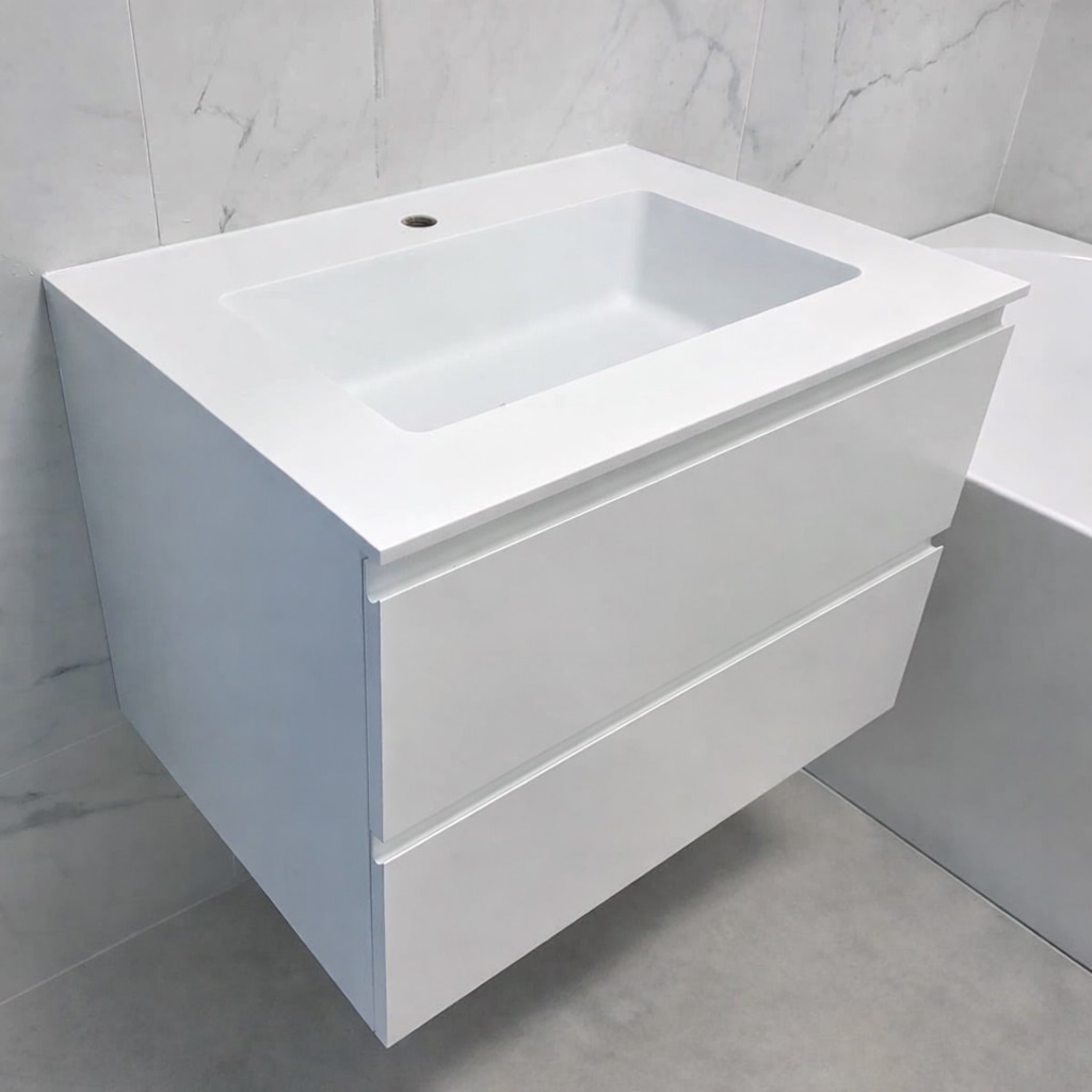 Hi-Macs Alpine White + zintegrowana umywalka CB502