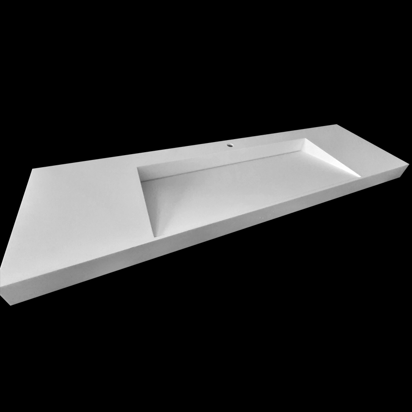 Umywalka z odpływem liniowym tylnym 180x50x10cm
