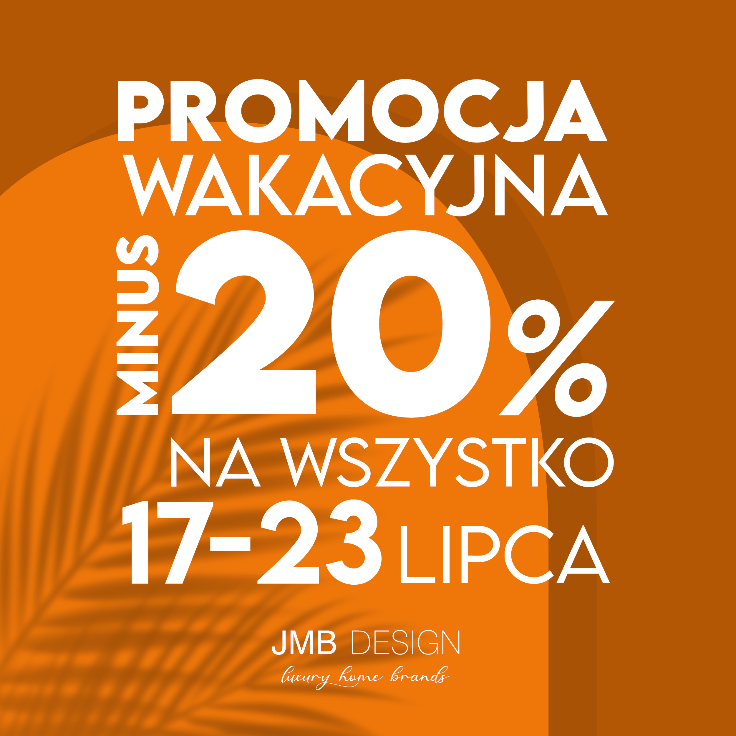 JMB Design promocja -20% w dniach 17-23 Lipca