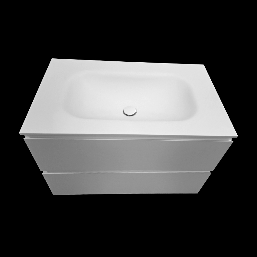 Szafka łazienkowa 80x50x50cm z umywalką termoformowaną z blatu kompozytowego